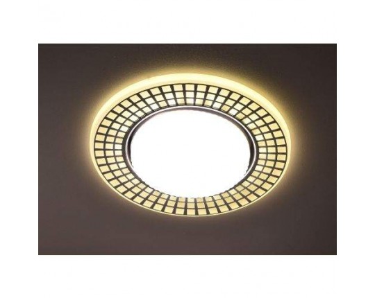 Светильник GX53+LED 4W 4000K, встраиваемый АКРИЛ CH/WH+WH IL.0031.0615