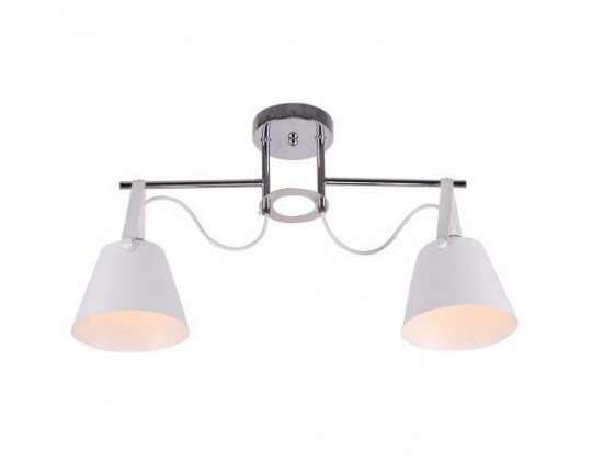 Люстра потолочная 2*60Вт E27, MD.1190-2-S CH+WH