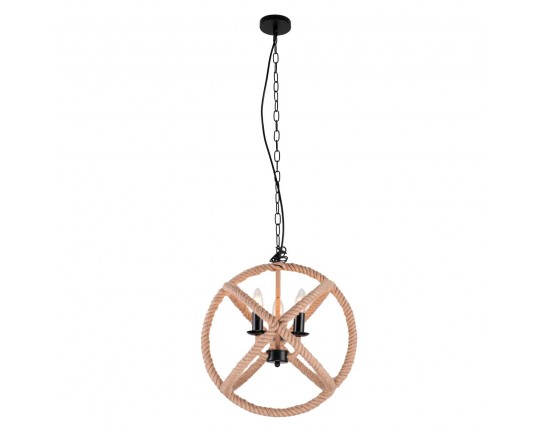 Люстра подвесная 3*60Вт E14 MD.3158-3-P BK+BR