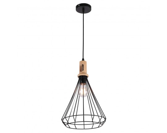 Люстра подвесная 1*60Вт E27 MD.0909-1-P BK