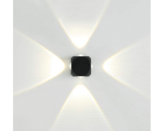 Светильник настенный LED 4*2W 4000K Черный 220V IP54