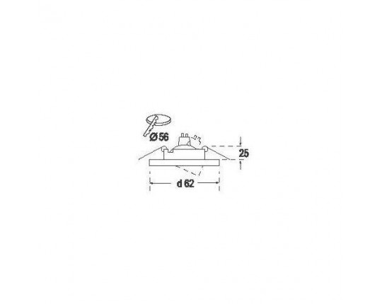 Светильник MR11 встраиваемый поворотный 35W G/PN/G IL.0008.1332