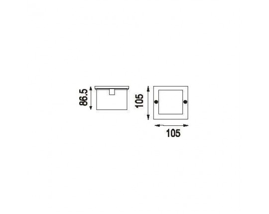 Светильник цокольный LED, IP54 220V 1.5W, синий свет IL.0012.1401