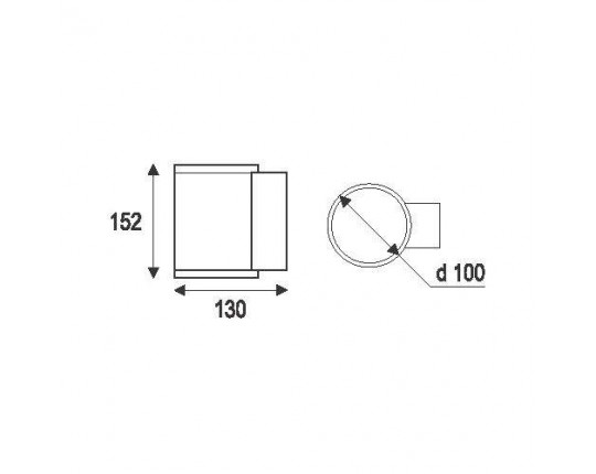 Светильник настенный LED-WH IP65 220V 2х6х1W IL.0012.8315