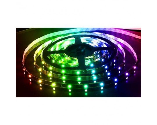 Лента светодиодная 12 VDC 7.2W RGB 5050/ 30, IP20. Белое основание