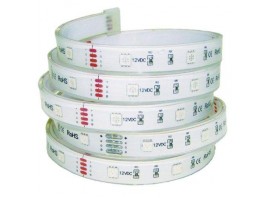 Лента светодиодная 12 VDC 7.2W RGB 5050/ 30, IP65. Белое основание
