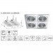 Светильник MR16 встраиваемый GU5.3 4x50W AL