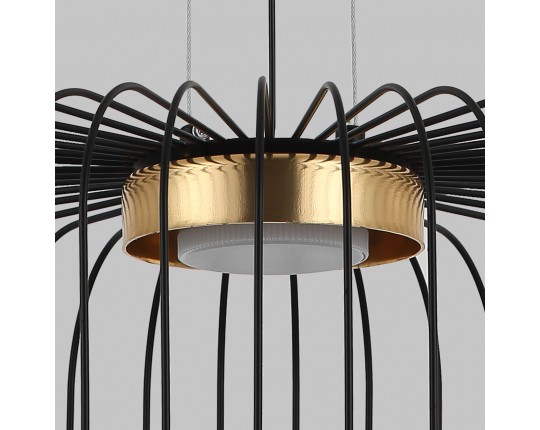 Люстра подвесная, 1*GX53, черный+бронза MD.23105-1-P-BK+BR