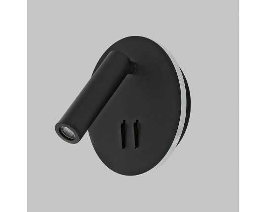 Светильник светодиодный круглый с подсветкой 3W + 9W настенный 220V, 3000K, Черный IL.0005.2101-R BK