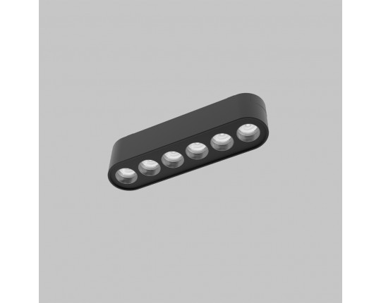 Светильник линейный направленного света для трековой системы UT25 48В 6Вт, 4000K, Черный IL.0007.1101-6 BK