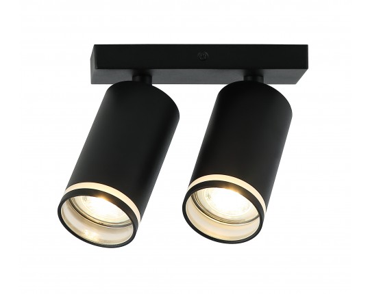 Светильник GU10 2*10W настенный спот Черный IL.0005.2001-2 BK