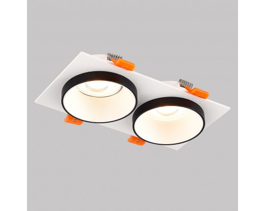 Светильник встраиваемый GU10 2x50W Белый/Черный IL.0029.0012-2-WBK