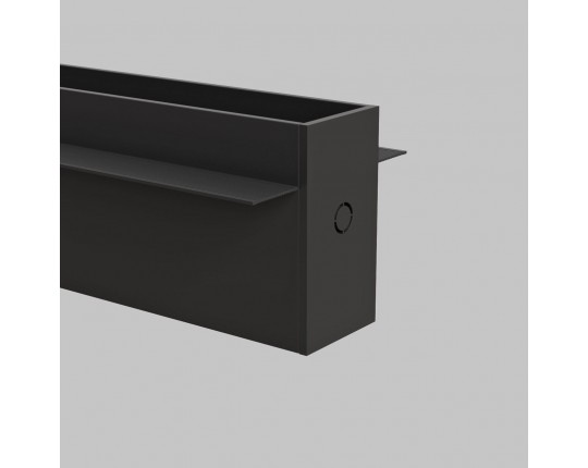 Шинопровод встраиваемый под ГКЛ 12 мм трековой системы SMART LINE 220В, 2м, Черный IL.0050.2000-2-BK