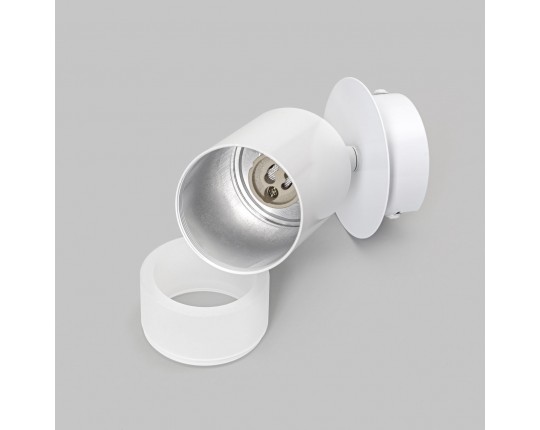 Светильник GU10 1*10W настенный спот Белый. Плафон акрил Белый матовый IL.0005.1501 WH