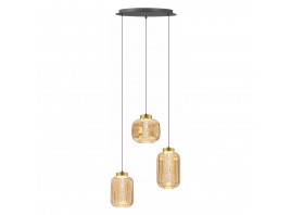 Люстра подвесная светодиодная 3*8W, 4000K, 500мм, плафон янтарный PLC-7077-500-3P-AMBER