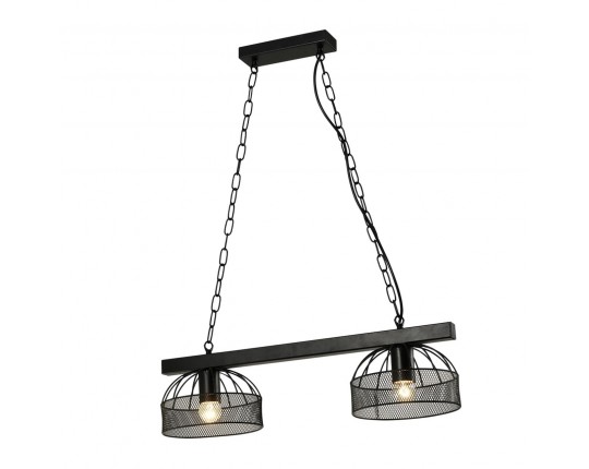 Люстра подвесная Е27 2*60W черный MD.20461-2-P-BK