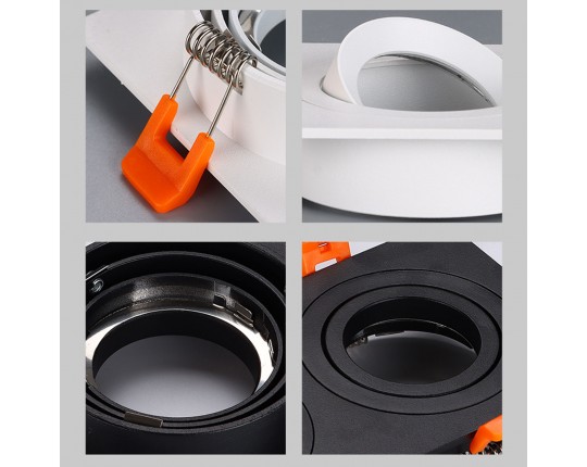 Светильник встраиваемый поворотный GU10 50W Черный IL.0029.0008-BK