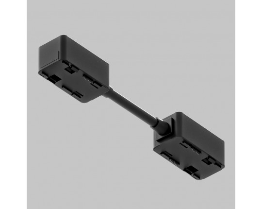 I - соединитель питания для магнитного шинопровода трековой системы UT25 48В, длина 163мм, Черный IL.0007.3010-163-BK