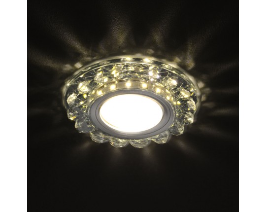 Светильник MR16+LED встраиваемый AL/CLEAR 35Вт+LED 3Вт IL.0026.0303