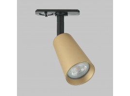 Светильник спот GU10 для трековой системы 1 фазный трек 220В, макс 50Вт, Черный/Матовое золото IL.0010.0015-BMG