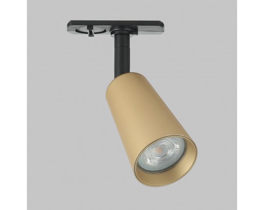 Светильник спот GU10 для трековой системы 1 фазный трек 220В, макс 50Вт, Черный/Матовое золото IL.0010.0015-BMG