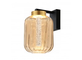 Бра настенное светодиодное 9W, 4000K, плафон янтарный PLW-7077-205-AMBER