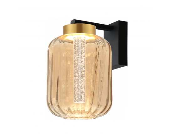 Бра настенное светодиодное 9W, 4000K, плафон янтарный PLW-7077-205-AMBER