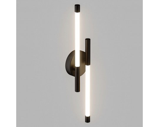 Бра настенное двойное LED 8W, матовый черный PLW-7048-570SBK