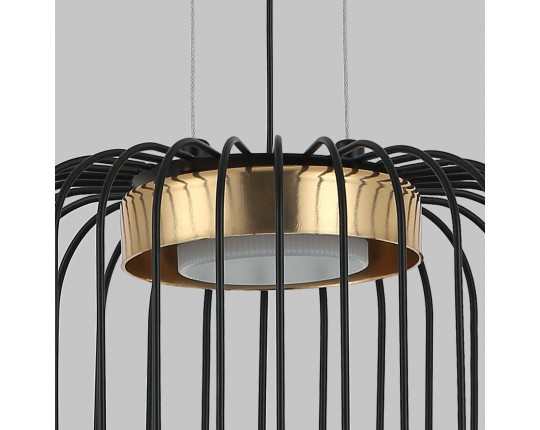 Люстра подвесная, 1*GX53, черный+бронза MD.23106-1-P-BK+BR