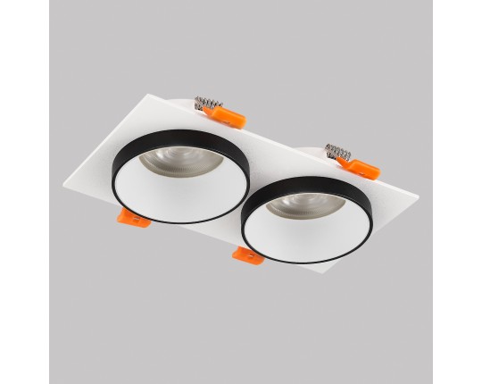 Светильник встраиваемый GU10 2x50W Белый/Черный IL.0029.0012-2-WBK
