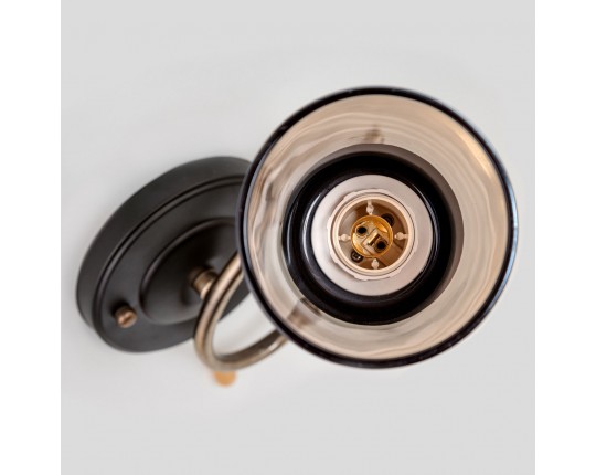 Бра 1*60Вт E14 MD.4045-1-W AB+BK