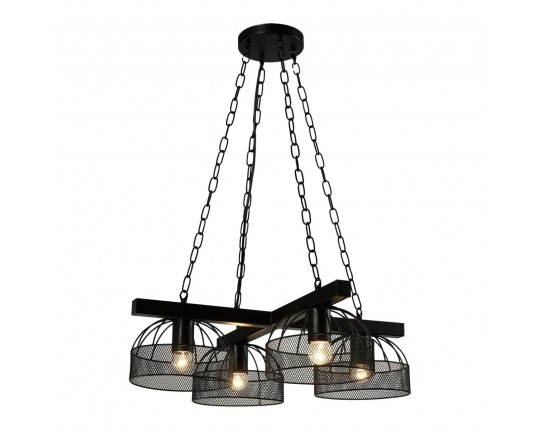 Люстра подвесная Е27 4*60W черный MD.20461-4-P-BK