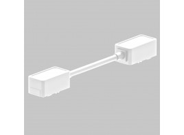 I - соединитель питания для магнитного шинопровода трековой системы UT25 48В, длина 175мм, Белый IL.0007.3010-175-WH