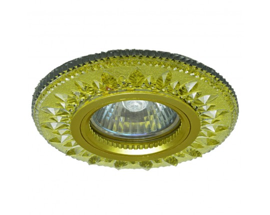 Светильник MR16+LED 3W 4000K встраиваемый ПОЛИКРИСТАЛЛ, G/CLEAR GOLD IL.0027.0203