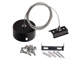 Подвес 2м для накладного шинопровода трековой системы 1 фазный трек 220В, Черный IL.0010.2145