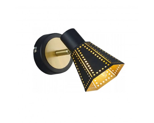 Светильник Спот 1*40Вт E14 BK+GD SP.035-11-01