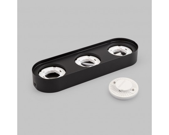 Светильник GX53 3*12W потолочный спот Черный IL.0005.2600-3-BK