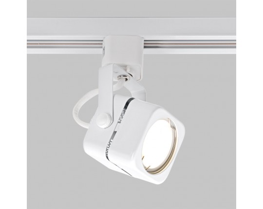 Светильник спот квадратный GU5.3 для трековой системы 1 фазный трек 220В, макс 50Вт, Белый IL.0010.0051