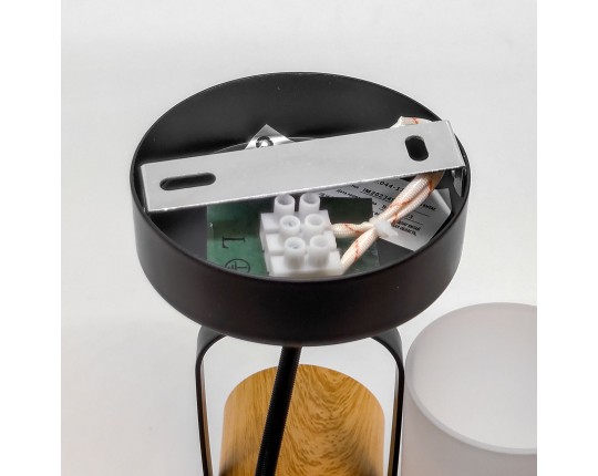 Спот настенно-потолочный E14 1*40W черный+светлое дерево SP.045-11-18