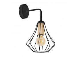 Бра настенное Е27 1*60Вт MD.9051-1-W-BK+WOOD