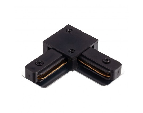 L - соединитель питания для накладного шинопровода трековой системы 1 фазный трек 220В, Черный IL.0010.2141