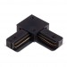 L - соединитель питания для накладного шинопровода трековой системы 1 фазный трек 220В, Черный IL.0010.2141
