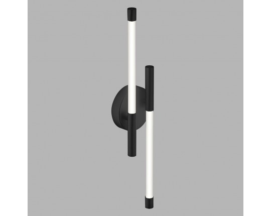 Бра настенное двойное LED 8W, матовый черный PLW-7048-570SBK