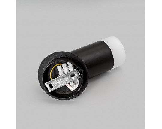 Светильник GU10 1*10W настенный спот Черный. Плафон акрил Белый матовый IL.0005.1501 BK