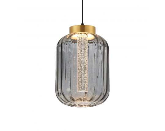 Люстра подвесная светодиодная 9W, 4000K, 180мм, плафон серый дым PLC-7077-180-P-GREY