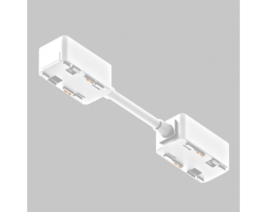 I - соединитель питания для магнитного шинопровода трековой системы UT25 48В, длина 175мм, Белый IL.0007.3010-175-WH