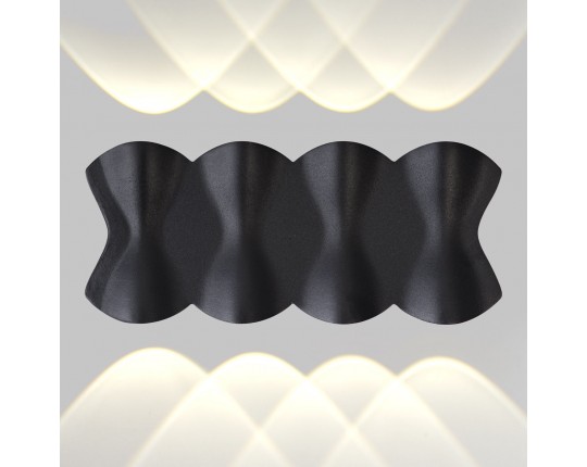 Светильник настенный LED 8x1W 4200K Черный 220V IP54 IL.0014.0019-8-BK