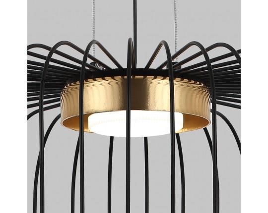 Люстра подвесная, 1*GX53, черный+бронза MD.23105-1-P-BK+BR
