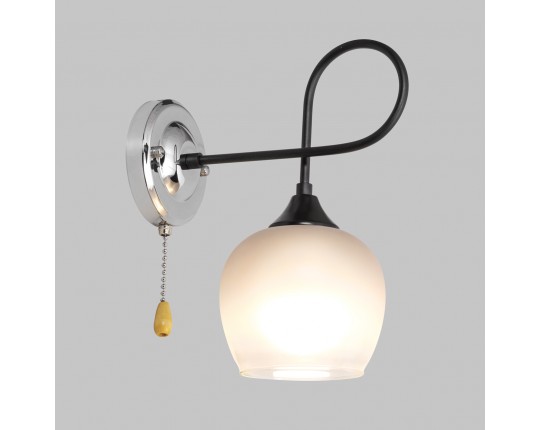 Бра настенное, 1*Е27, черный+хром MD.4243-1-W-BK+CH