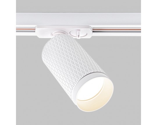 Светильник спот GU10 для трековой системы 1 фазный трек 220В, макс 50Вт, Белый IL.0010.0008 WH